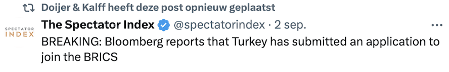 Turkije bij de BRICS