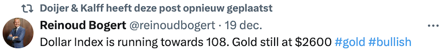 Goud stijgt ondanks sterkere dollar