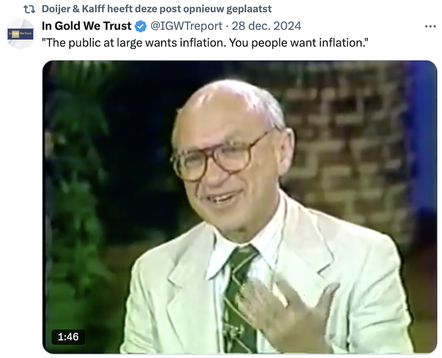 Milton Friedman over inflatie